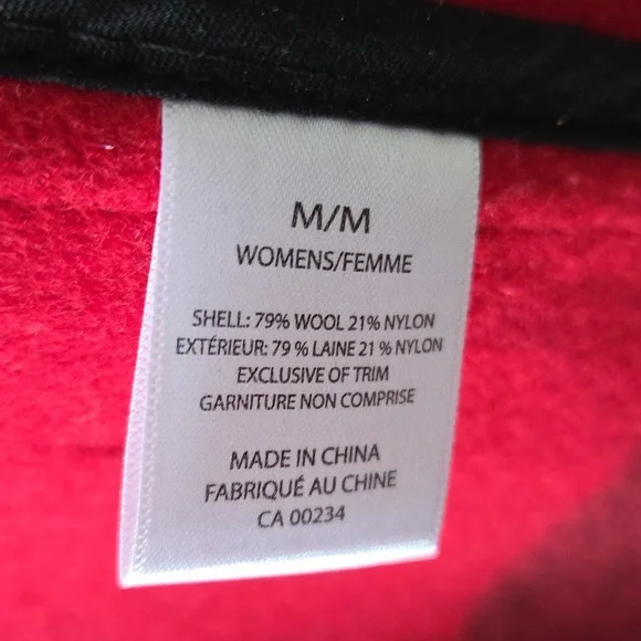 Stylish Red Pea Coat with Toggle Closures - Picture 10 of 11